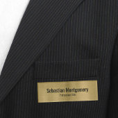 Badge D'identification Faux Metallic Professional Brossé Gold Texte noir