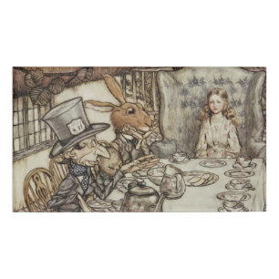 Badge D'identification Fête d'anniversaire non-anniversaire d'Alice Lapin