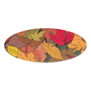 Badge D'identification Feuilles d'automne colorées