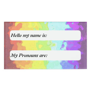 Badge D'identification Fière de la Neurogenre Personnalisable Groovy Trip