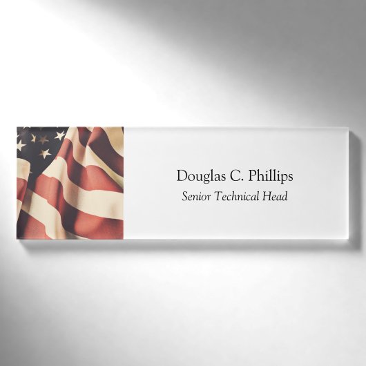 Badge D'identification Filtre drapeau des États-Unis (Devant)