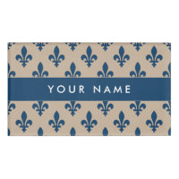 Fleur de Lis Motif, Français, Royal, Bleu marine