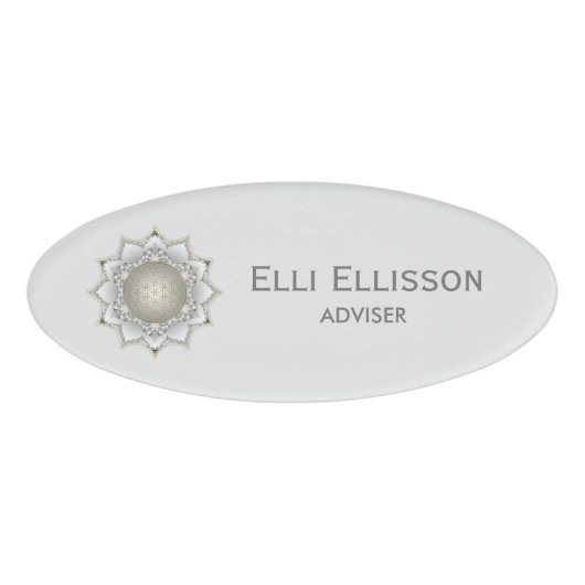 Badge D'identification Fleur De Vie - Blossoms Mandala 1 (Devant)