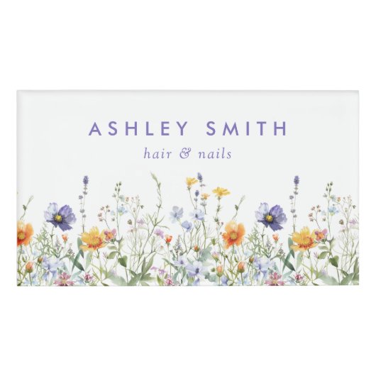 Badge D'identification Fleur sauvage (Devant)