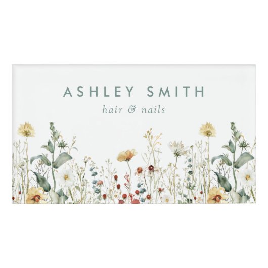 Badge D'identification Fleur sauvage d'été (Devant)