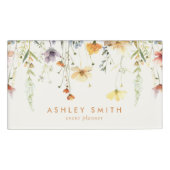 Badge D'identification Fleur sauvage rustique (Devant)