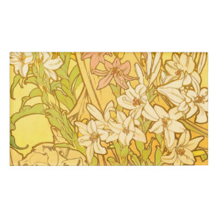 Badge D'identification Fleurs de lys Art nouveau d'Alphonse Mucha