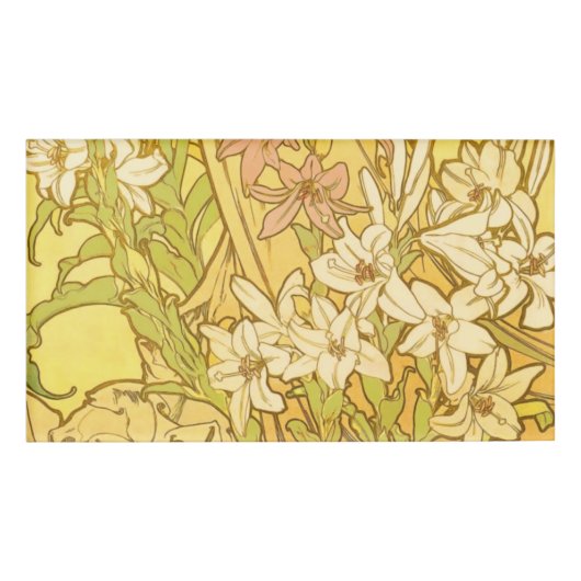 Badge D'identification Fleurs de lys Art nouveau d'Alphonse Mucha (Devant)