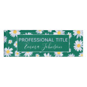 Badge D'identification Fleurs marguerites blanches de classe design botan (Devant)