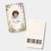 Badge d'identification floral personnalisé pour ja (Avant & arrière)