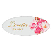 Badge D'identification Floral rose Magnolias (Devant)
