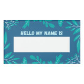 Badge D'identification Floral turquoise (Devant)