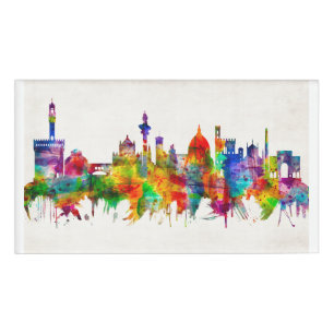 Badge D'identification Florence Italie Skyline