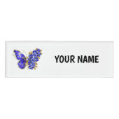 Badge D'identification Flower Sapphire Butterfly (Devant)
