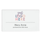 Badge D'identification Fonction professionnelle de logo simple moderne (Devant)