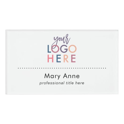 Badge D'identification Fonction professionnelle de logo simple moderne (Devant)