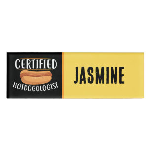Badge D'identification Fournisseurs Hotdog cool ou Business