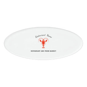 Badge D'identification Fruits de mer modernes Restaurant & Poisson de mar