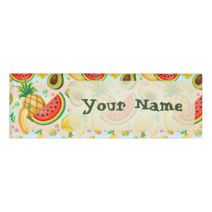 Badge D'identification Fruits d'été frais Motif