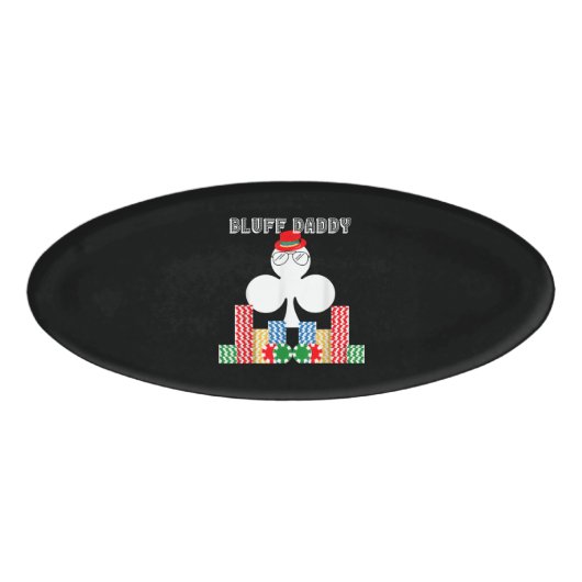 Badge D'identification Funny Bluff Daddy Poker Casino Jeu Texas (Devant)