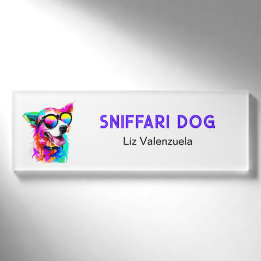 Badge D'identification Garde d'animaux audacieuse Promeneur de chien
