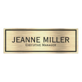 Badge D'identification Gestionnaire exécutif élégant (Devant)