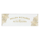 Badge D'identification Gold Paisley Mandala (Devant)