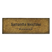 Badge D'identification Golden "Engravé Look" (Devant)