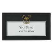 Badge D'identification Golden lyre (Devant)