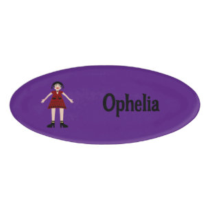 Badge D'identification Gothique Halloween Vampire Lady Nom personnalisé