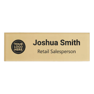 Badge D'identification Gradient d'or moderne des employés faits sur