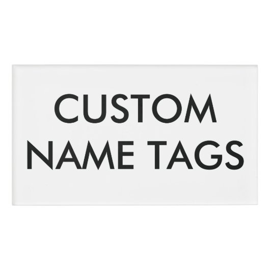 Badge D'identification Grand modèle nommé de blanc d'étiquette (Devant)