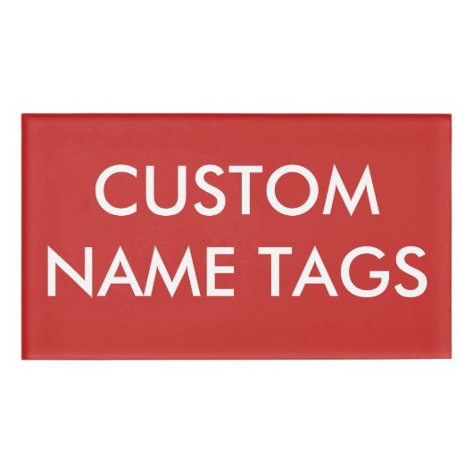 Badge D'identification Grand modèle nommé de blanc d'étiquette (Devant)