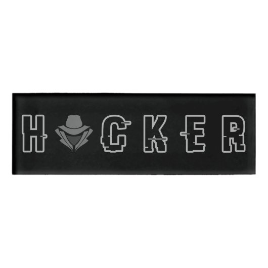 Badge D'identification Gray Casquette Hacker - Type 3a (Devant)