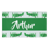 Badge D'identification Green flying airplanes on blue (Devant)