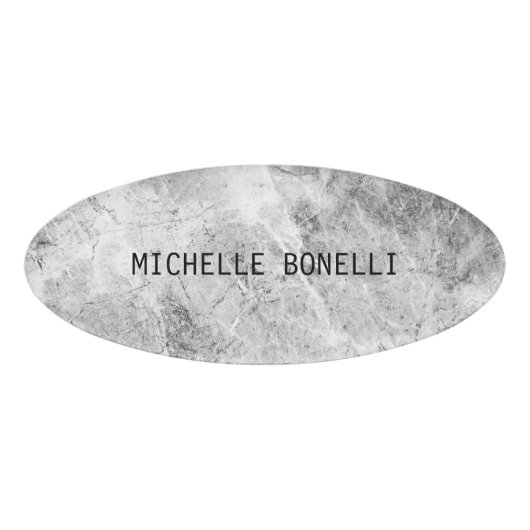Badge D'identification Gris Mur Design Arrière - plan Plat Lisible Modern (Devant)