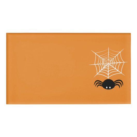Badge D'identification Halloween Spider Web (Devant)