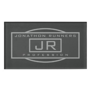 Badge D'identification Hommes Sporty Gray Gray & Dark Grays