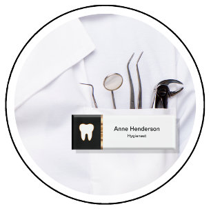 Badge D'identification Hygiéniste chic de bureau de dentiste