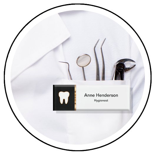 Badge D'identification Hygiéniste de bureau pour dentistes de classe