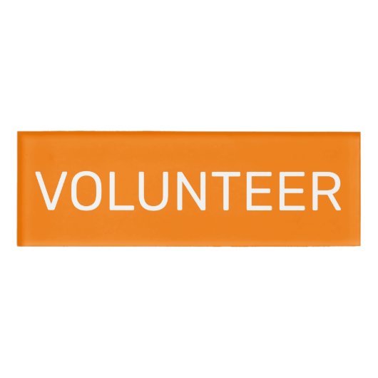 Badge D'identification Identification des volontaires sur Orange (Devant)