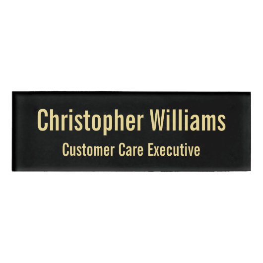 Badge D'identification Identification magnétique de Faux de noir (Devant)