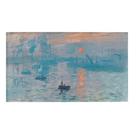Badge D'identification Impression, soleil levant, Claude Monet (Devant)