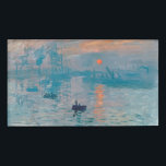 Badge D'identification Impression Sunrise Claude Monet<br><div class="desc">Monet Impressionnism Peinture - Le nom de ce tableau est Impression,  Lever de soleil,  un célèbre tableau de Claude Monet impressionniste français peint en 1872 et montré à l'exposition des impressionnistes à Paris en 1874. Sunrise montre le port du Havre.</div>