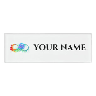 Badge D'identification Infinity avec Rainbow Jellyfish