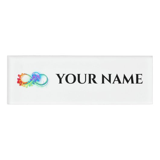 Badge D'identification Infinity avec Rainbow Jellyfish (Devant)