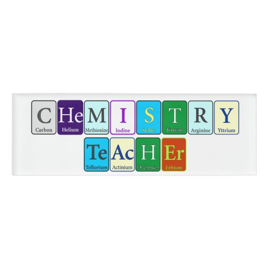 Badge D'identification Insigne de nom de l'enseignant en chimie (Devant)