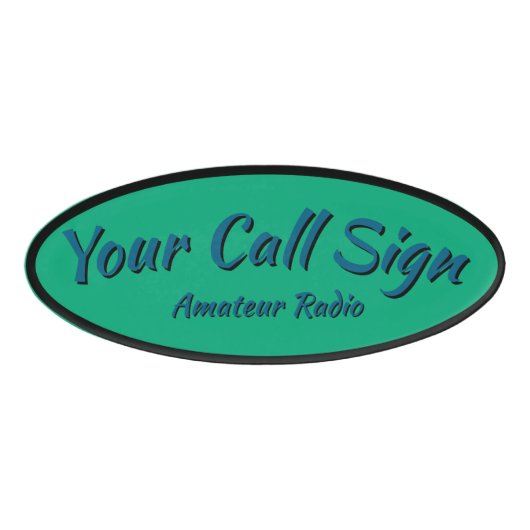 Badge D'identification Insigne de nom de l'indicatif d'appel (Devant)