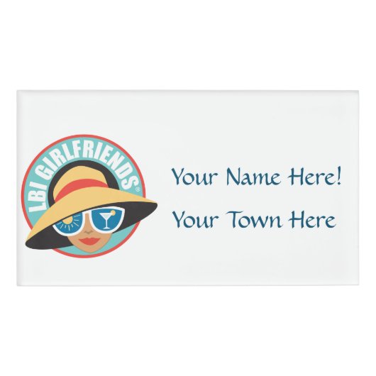 Badge D'identification Insigne de nom magnétique rectangulaire LBIG (Devant)