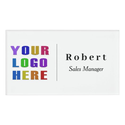 Badge D'identification Insigne de nom personnalisé avec logo (Devant)